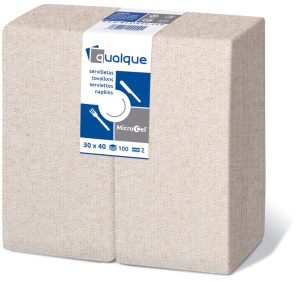 SERVILLETAS 30X40  NATURAL 1/6 2C PP 2400 UNDS