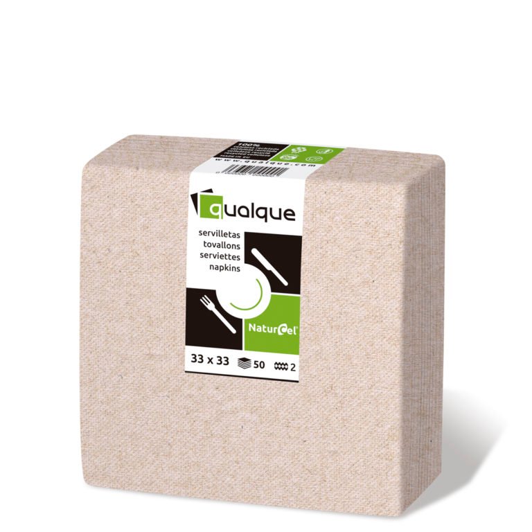 SERVILLETAS MICROCEL 33X33 1/4 NATURAL 1000 UNDS