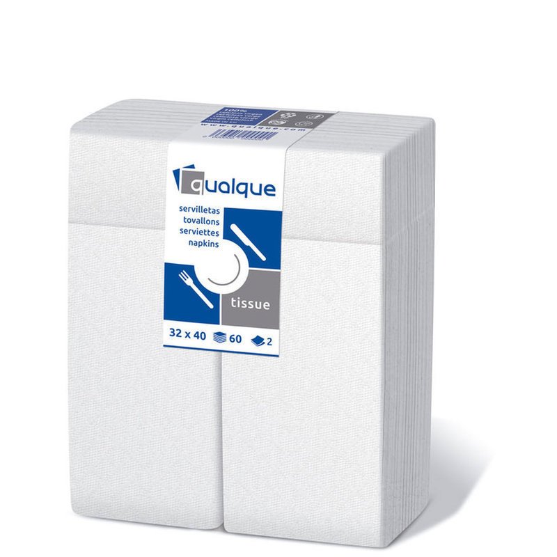 SERVILLETAS KANGUR 32X39 BLANCA 2C PP 1000 UNDS