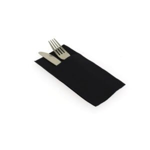 SERVILLETAS KANGUR 39X39 NEGRA 2C PP 1000 UNDS