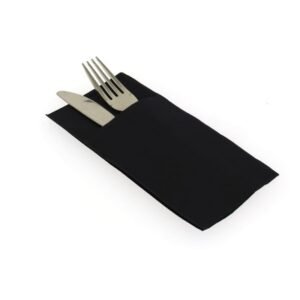 SERVILLETAS KANGUR 39X39 NEGRA 2C PP 1000 UNDS