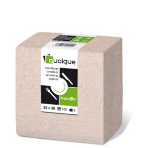 SERVILLETAS 2C 30X30 1/4 NATURAL 4800 UNDS