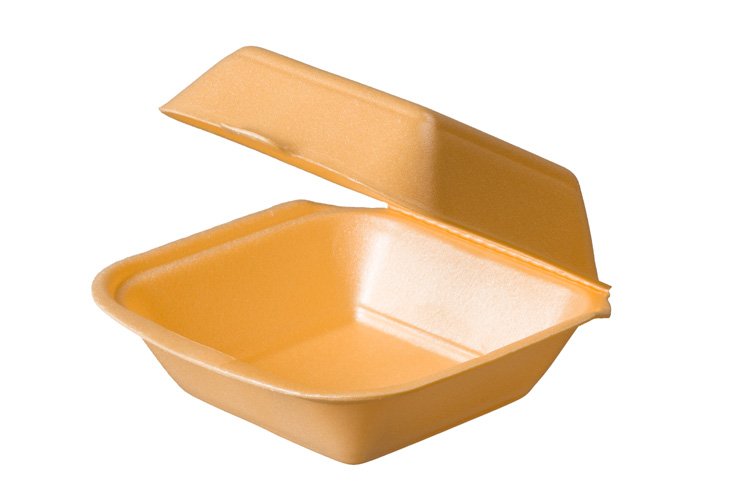 ENVASE HAMBURGUESA POREX 13,8X13,8X7