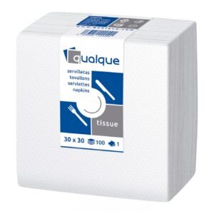 SERVILLETAS 30X30 BLANCA 1/4 1C GOFRADA 4000 UNDS