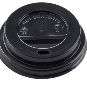 TAPA VASO CARTÓN 7,5 OZ NEGRA TRAVEL 70 mm