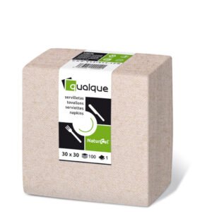 SERVILLETAS 30X30 NATURAL 1/4 1C GOFRADA 6000 UNDS