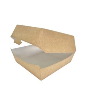 ENVASE HAMBURGUESA XXL CARTON KRAFT 14,5x14,5x8cm